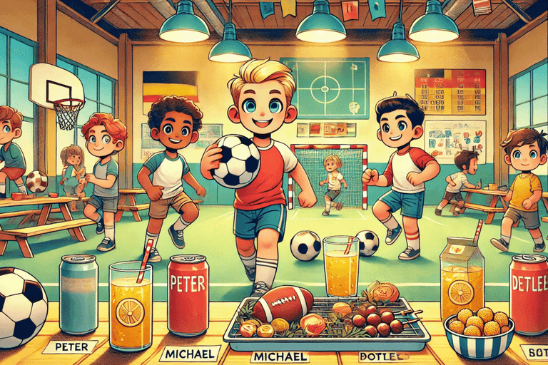 Das Fußballfest in der Turnhalle