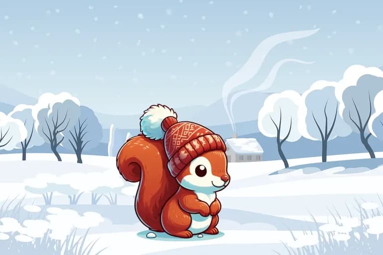 Das mutige Eichhörnchen & das Winterabenteuer