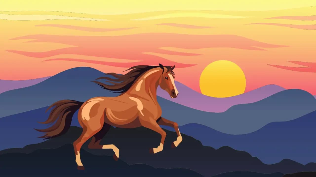 Das neugierige Pferd & der Sonnenstrahl