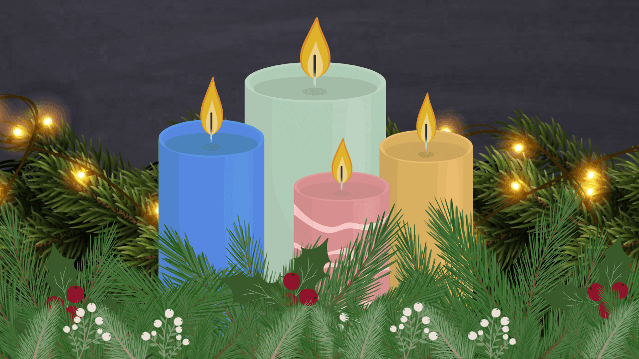 Der bunte Adventskranz