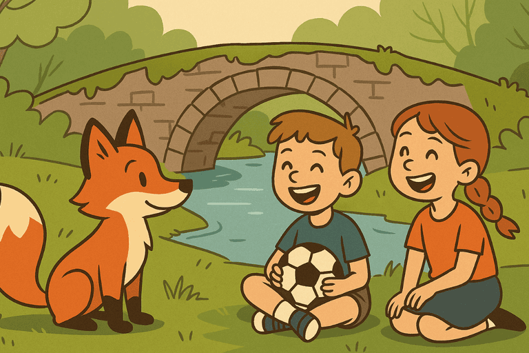Der Fuchs Berni & die Kinder auf der alten Brücke
