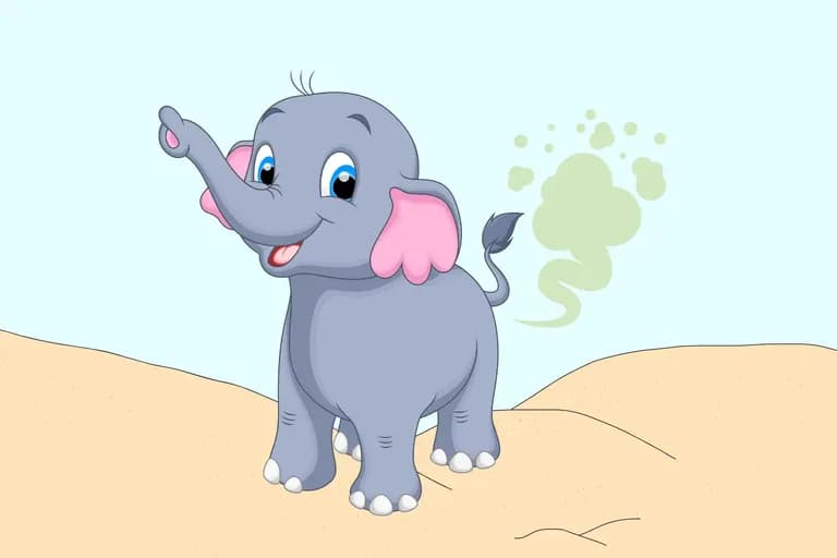 Der kleine Elefant, der immer pupsen musste