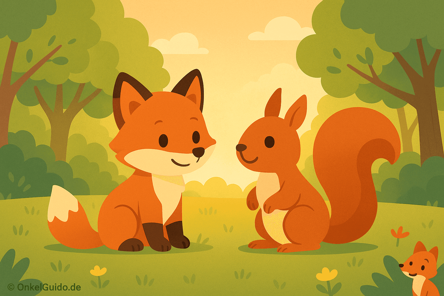 Der kleine Fuchs & das mutige Eichhörnchen Lea