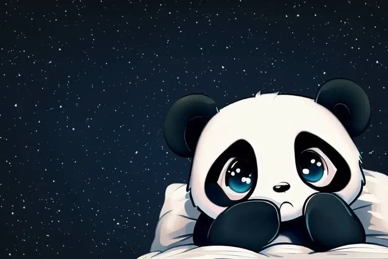 Der kleine Panda, der Angst vorm Einschlafen hatte