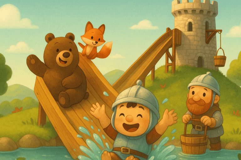 Der kleine Ritter Bertram & die Rutsche in den See