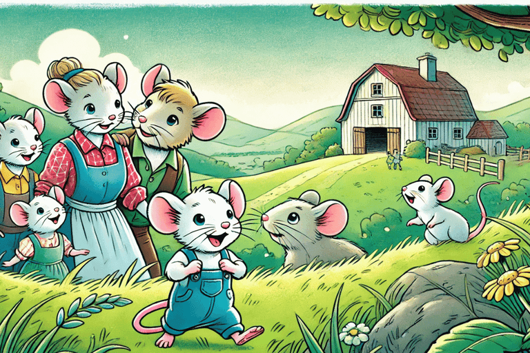 Die kleine Mäusefamilie Mauskis ziehen aufs Land