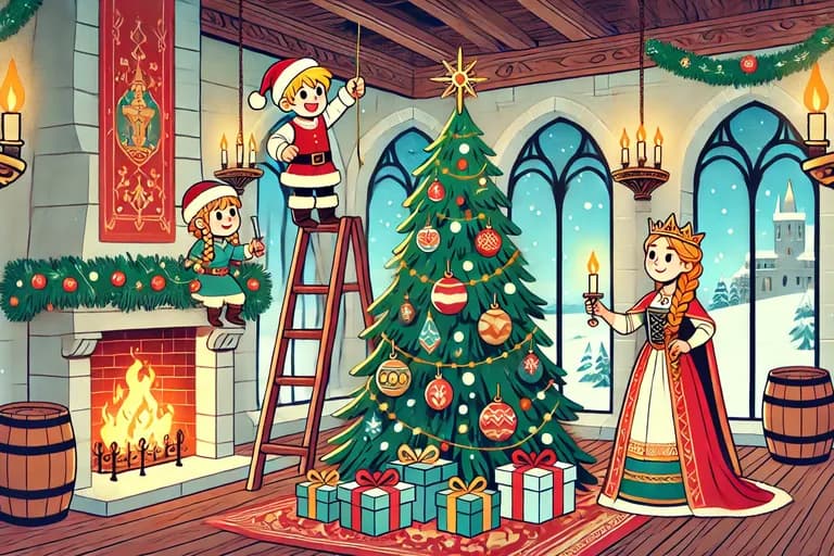Die Weihnachtsfeier auf der Ritterburg