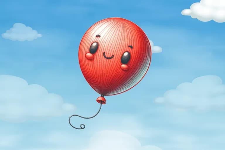Ein kleiner roter Ballon auf Abwegen