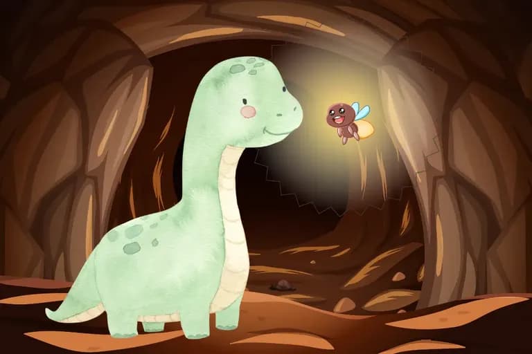 Ein mutiger kleiner Dino in Not