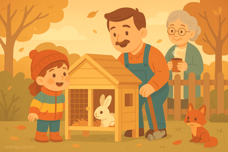 Hase Hoppel bekommt ein Winterhaus