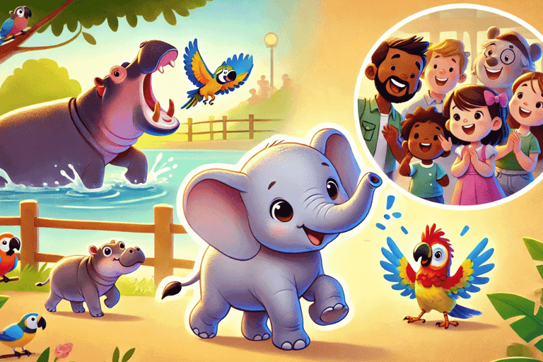 Das Elefantenbaby Luna entdeckt den Zoo