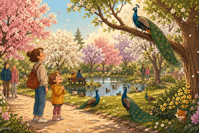 Mia & der Pfau im Baum