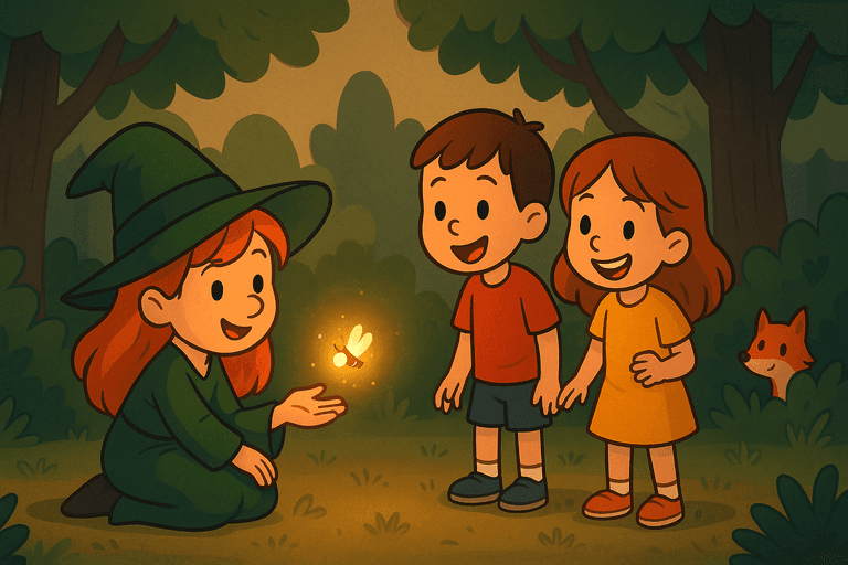 Minna, die kleine Hexe und das verschwundene Glühwürmchen