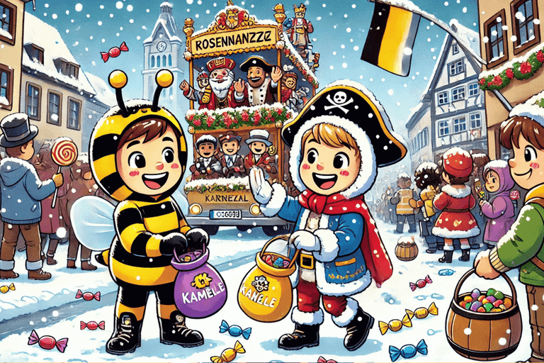 Rosenmontag im Schneegestöber