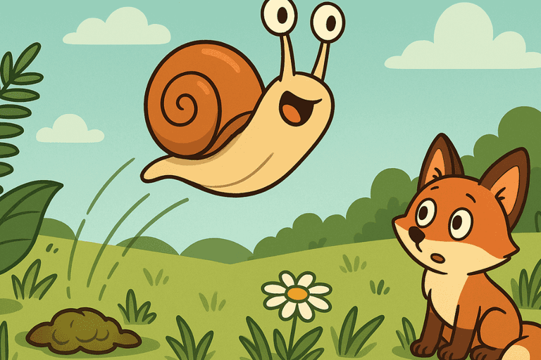 Schnecke Lotte will hüpfen