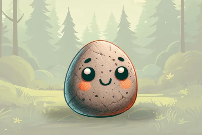 Steni, der kleine Stein, erlebt ein Abenteuer