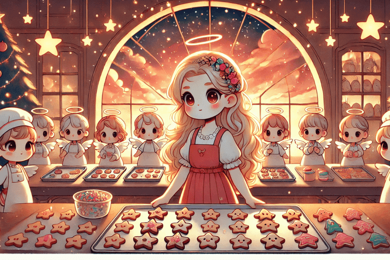 Wenn die Engel Weihnachtsplätzchen backen
