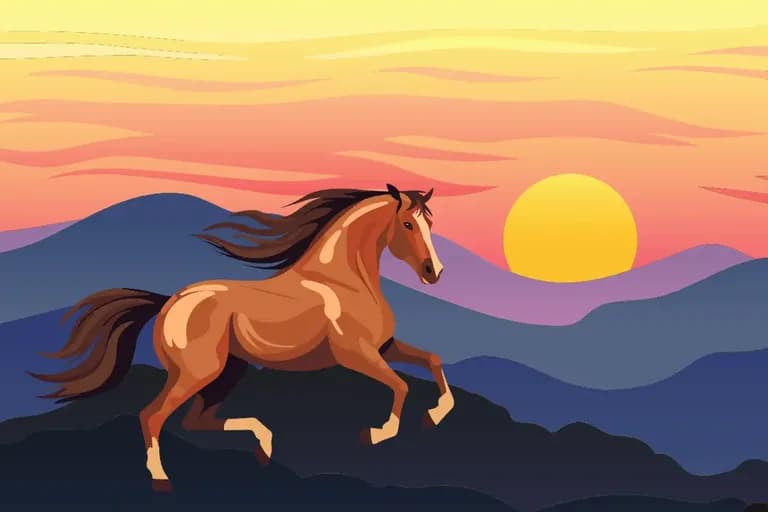 Das neugierige Pferd & der Sonnenstrahl