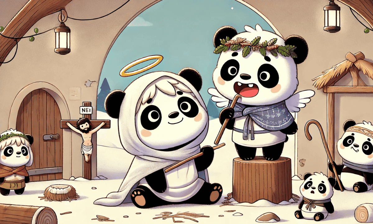 Das Weihnachts-Krippenspiel der Panda-Geschwister