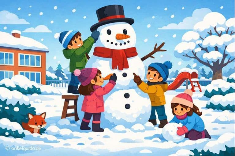 Der Schneemann auf dem Schulhof. Ein Freundschaftsabenteuer