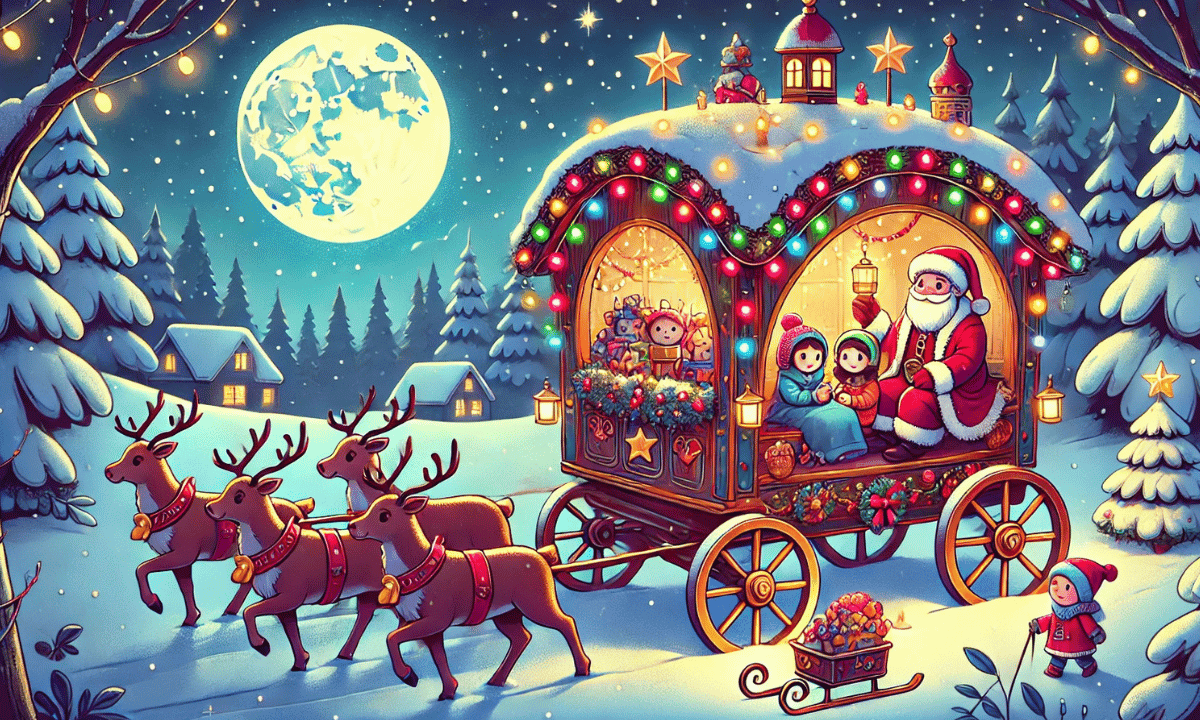 Die magische Planwagenfahrt mit dem Weihnachtsmann