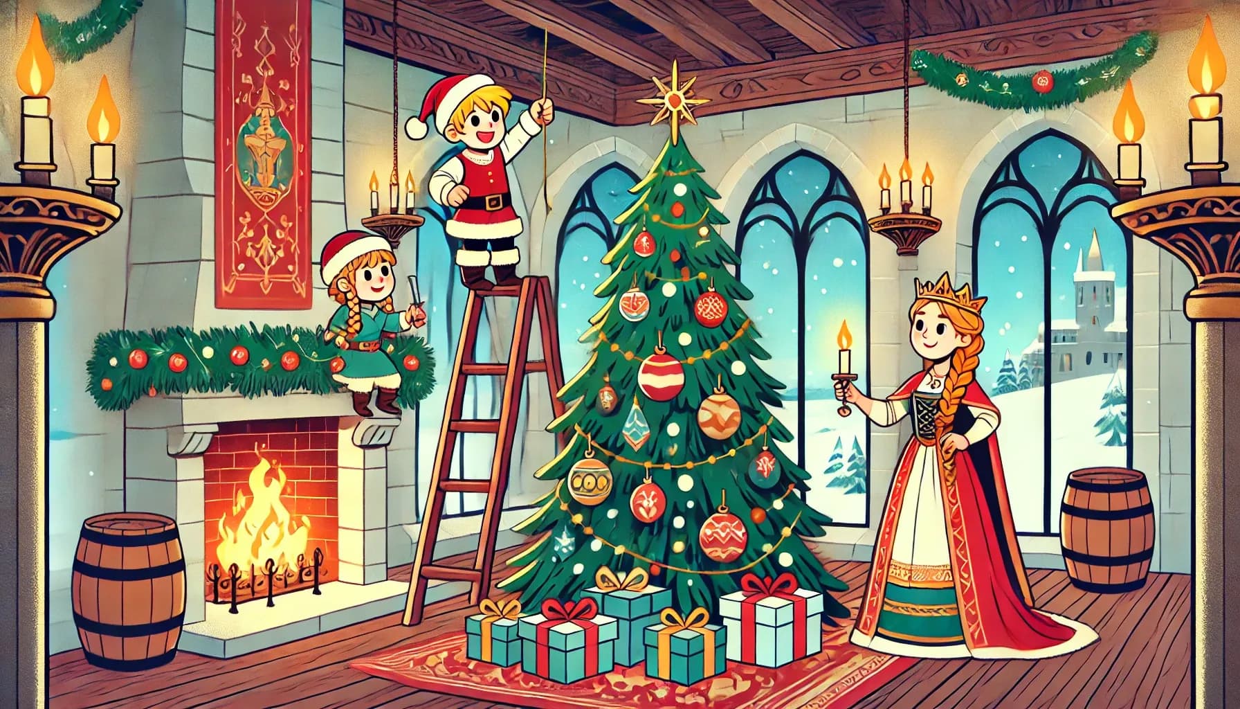 Die Weihnachtsfeier auf der Ritterburg