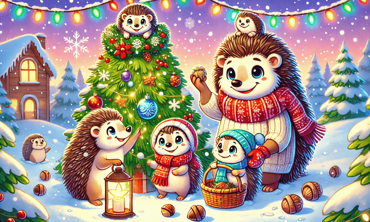 Die Weihnachtsüberraschung der Igelfamilie