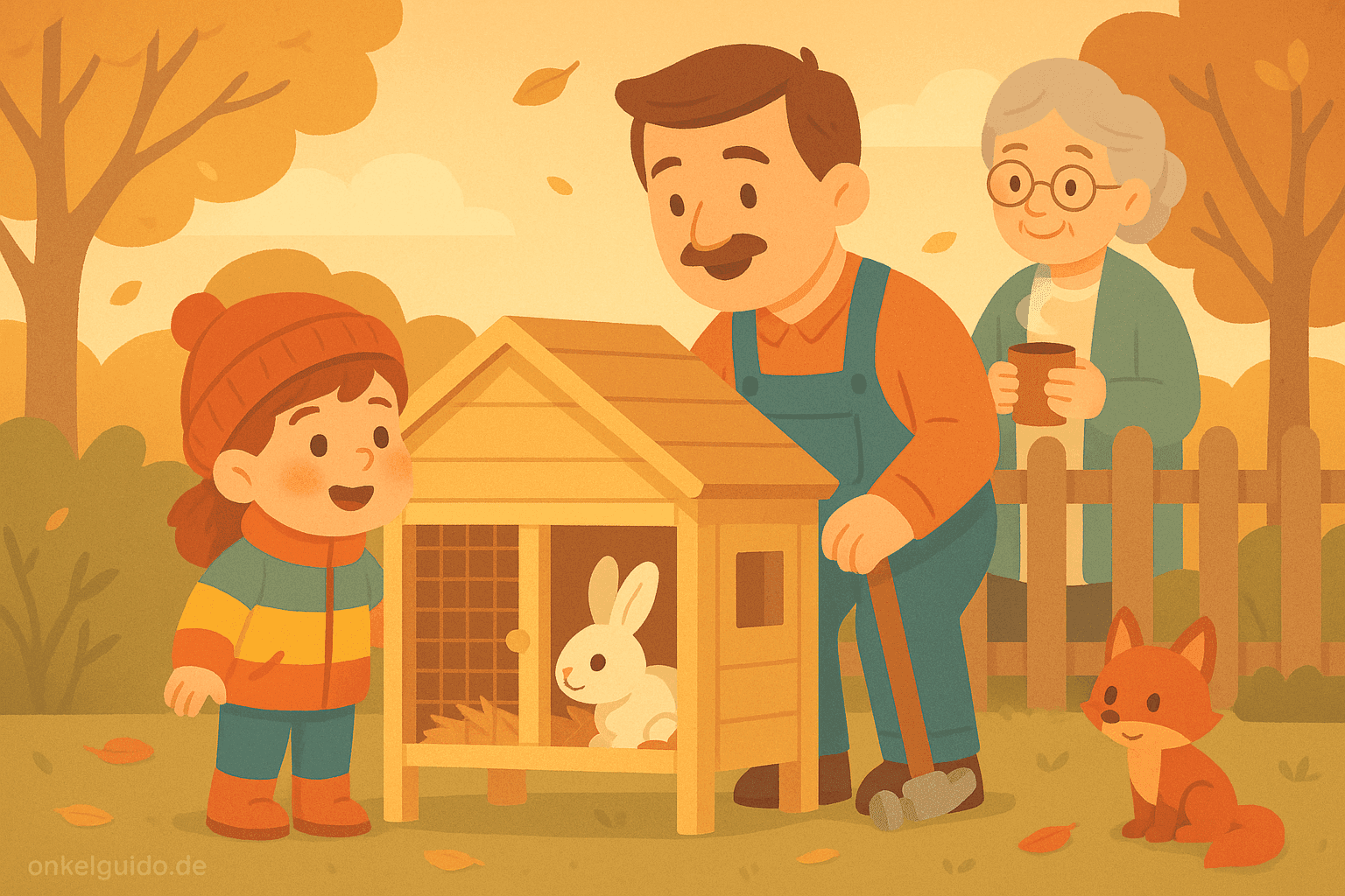 Hase Hoppel bekommt ein Winterhaus