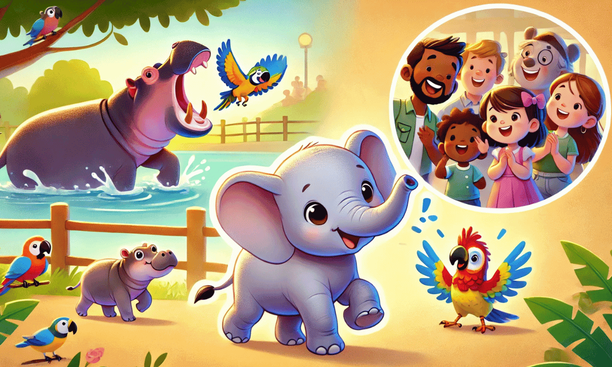 Das Elefantenbaby Luna entdeckt den Zoo