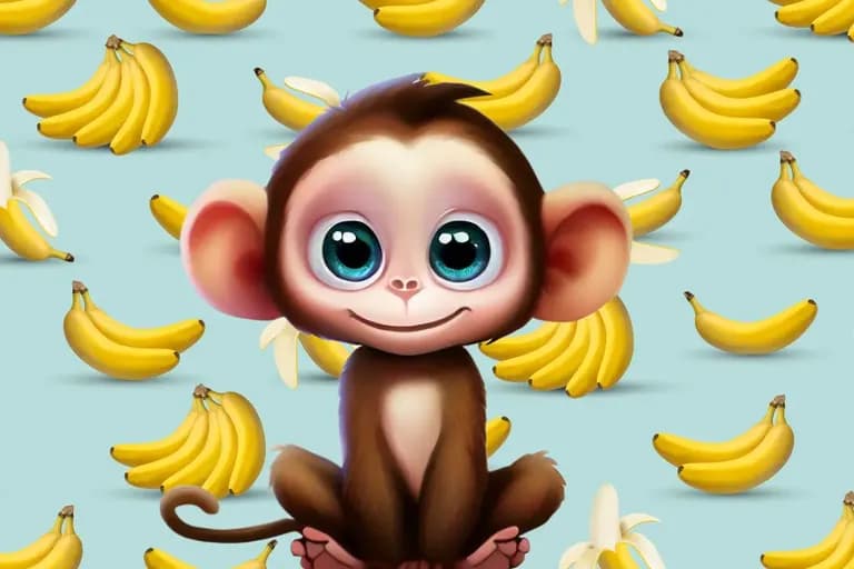 Paul, der kleine Affe, mag keine Bananen